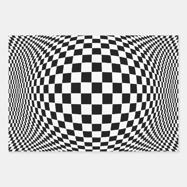 Op Art Geschenkpapier Set (Vorderseite)