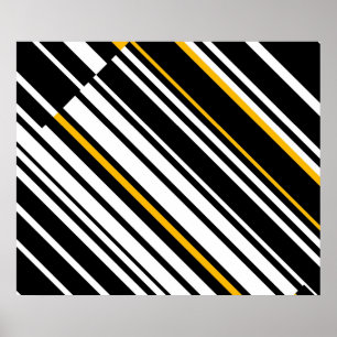 Op Art Homage an GF Diagonal Lines Vier Poster
