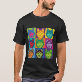 Op Art Huskies T-Shirt