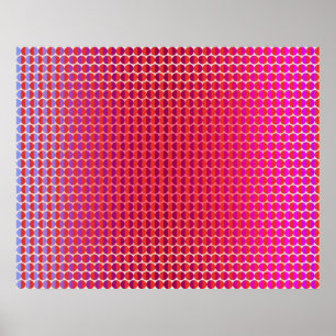 Op Art konfrontiert einander Red Fuchsia Violet Poster