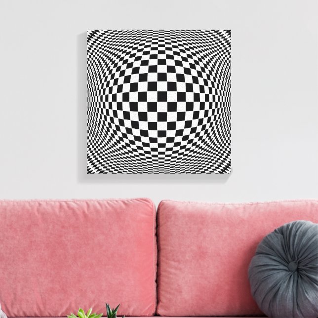 Op Art Leinwanddruck (Insitu (Wohnzimmer))