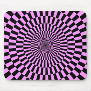Op Art - Light Violet and Black Mousepad