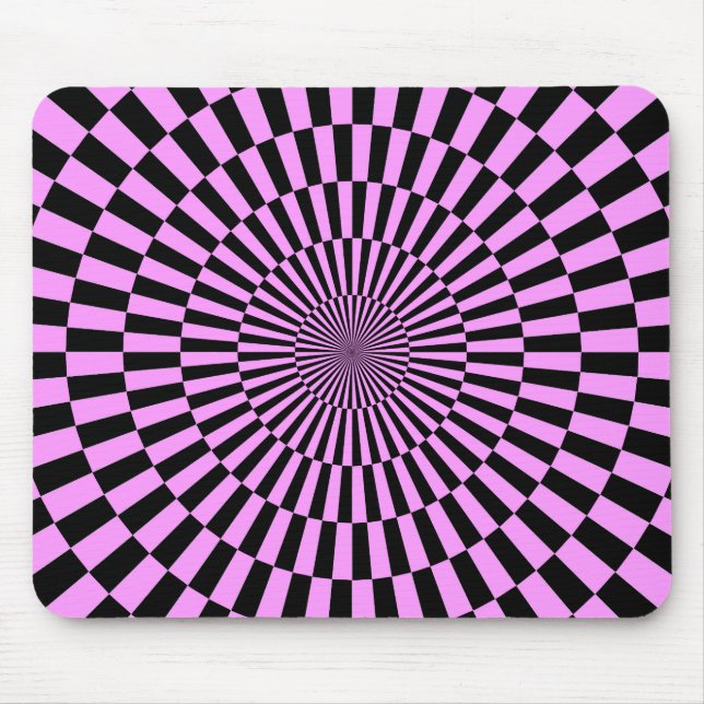 Op Art - Light Violet and Black Mousepad (Vorne)