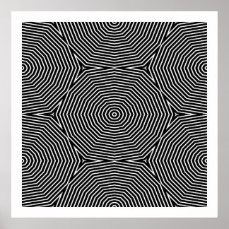 Op Art nur symmetrische Formen 04 Nahtlos Poster