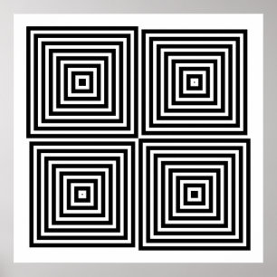 Op Art Only Symmetrical Shapes 08 Poster
