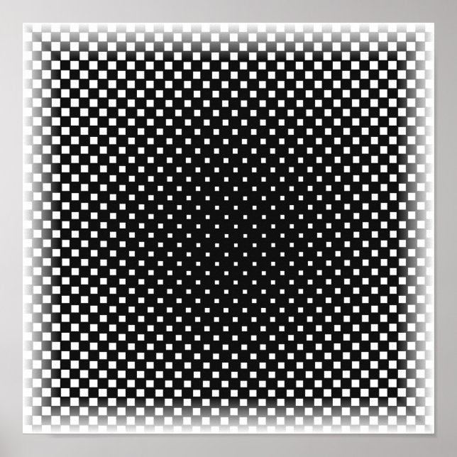 Op Art - Optische Täuschung Druck Poster (Vorne)
