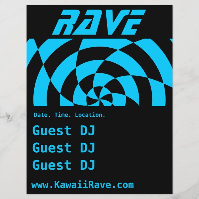 Op Art Rave Custom Flyer (Vorne)