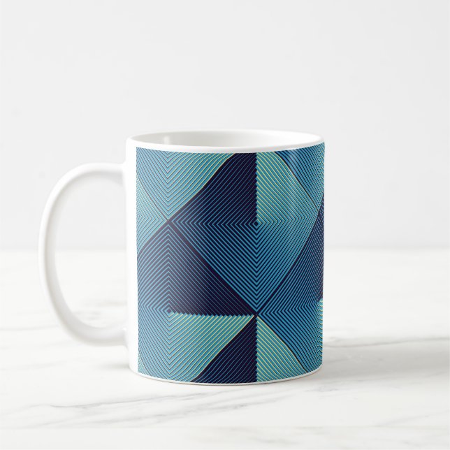 Op Art Rhombusse: Stilvoll Kaffeetasse (Links)