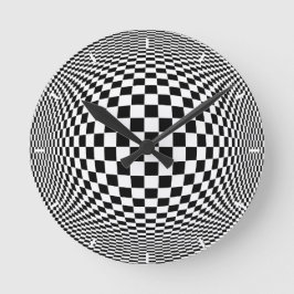Op Art Runde Wanduhr