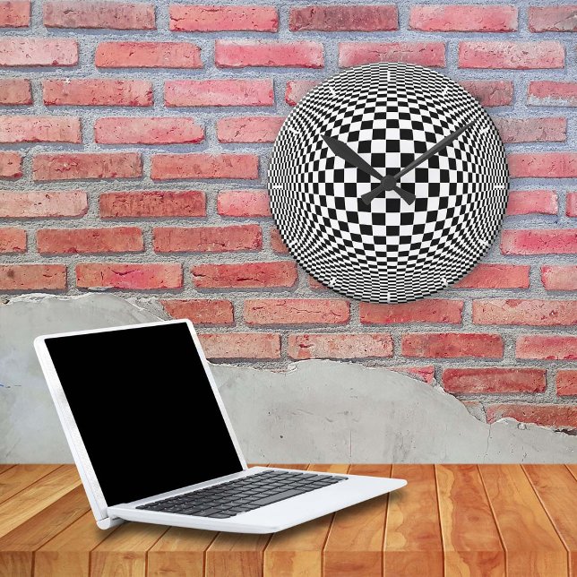 Op Art Runde Wanduhr (What time is it? Op Art Round Clock)