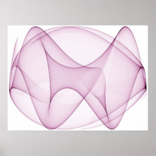 Op Art Sine Curves Zwei Lila Poster