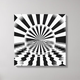 Op art sunrise leinwanddruck