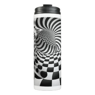 Op Art Tunnel Thermal Tumbler Thermosbecher