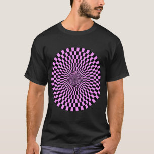 Op Art Wheel - Light Violet und Black T-Shirt