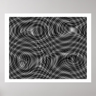 Op Art Zufällige Moiré-Wellen 01 Nahtlos Poster