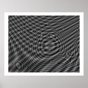 Op Art Zufällige Moiré-Wellen 01 Poster