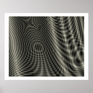Op Art Zufällige Moiré-Wellen 09 Poster