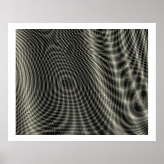 Op Art Zufällige Moiré-Wellen 09 Poster