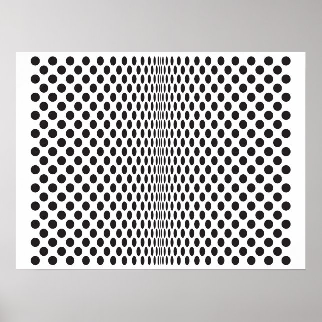 Op Dots B&W Poster (Vorne)