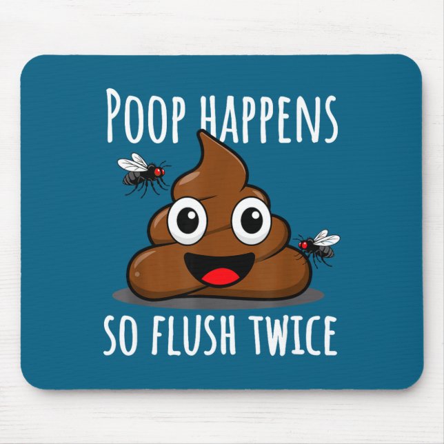Op Happens So Fluwice Funny Toilet Humor  Mousepad (Vorne)