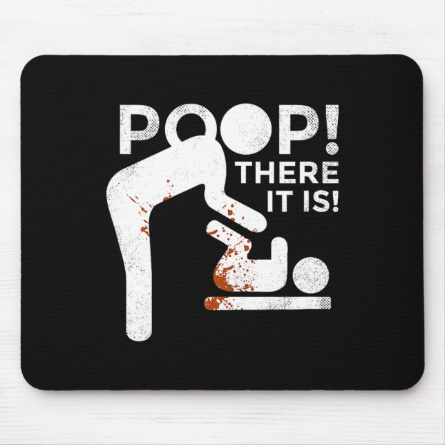 Op There It Is Mom Dad Baby Diaper Changing Funny  Mousepad (Vorne)
