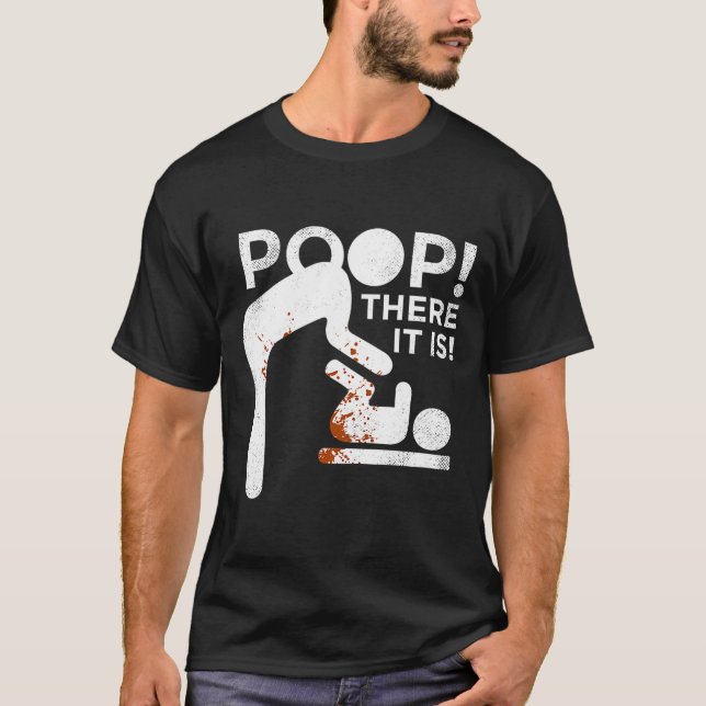 Op There It Is Mom Dad Baby Diaper Changing Funny  T-Shirt (Vorderseite)