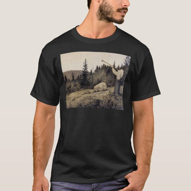 Op under Fjeldet toner en Lur Theodor Kittelsen il T-Shirt (Vorderseite)