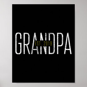 Opa 2019 Großvater Gift T-Shirt Est Poster