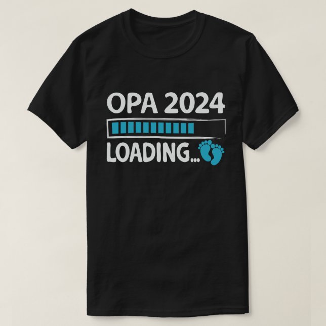 Opa 2024 Neue Großvater Großvater wird beladen T-Shirt (Design vorne)
