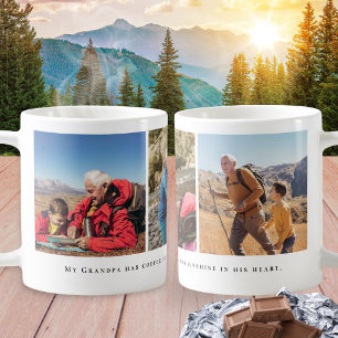 Opa 3 Foto-Collage Benutzerdefiniertes Zitat Kaffeetasse
