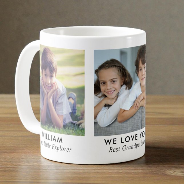 Opa 3 Foto Kaffeetasse (Grandpa 3 Photo Coffee Mug
)