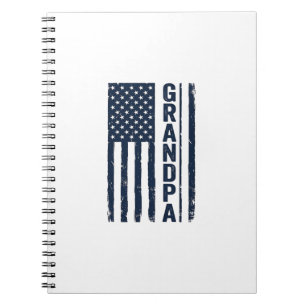Opa Amerikanische Flagge Distressed Patriotisches  Notizblock