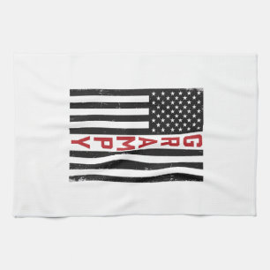 Opa Amerikanische Flagge Patriotisch Vintage Vekto Geschirrtuch