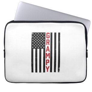 Opa Amerikanische Flagge Patriotisch Vintage Vekto Laptopschutzhülle