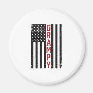 Opa Amerikanische Flagge Patriotisch Vintage Vekto Magnet