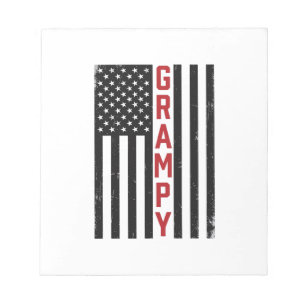 Opa Amerikanische Flagge Patriotisch Vintage Vekto Notizblock
