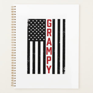 Opa Amerikanische Flagge Patriotisch Vintage Vekto Planer