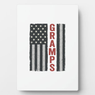 Opa Amerikanische Flagge Vintage Patriotischer Vek Fotoplatte