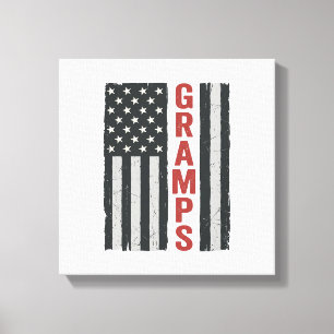 Opa Amerikanische Flagge Vintage Patriotischer Vek Leinwanddruck