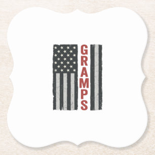 Opa Amerikanische Flagge Vintage Patriotischer Vek Untersetzer