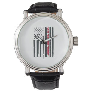 Opa Amerikanische Flagge Vintage Patriotisches Des Armbanduhr