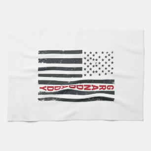 Opa Amerikanische Flagge Vintage Patriotisches Des Geschirrtuch