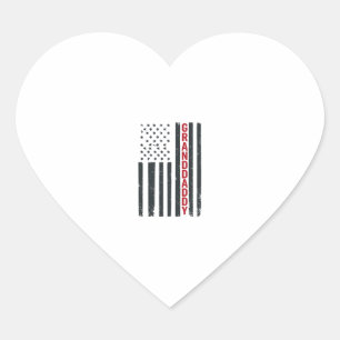 Opa Amerikanische Flagge Vintage Patriotisches Des Herz-Aufkleber
