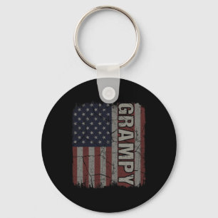 Opa Amerikanische Flagge Vintage Vater-Tag 4. Juli Schlüsselanhänger