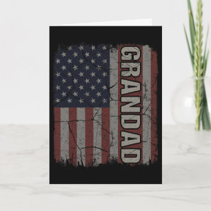 Opa Amerikanische Flagge Vintage Vatertag 4. Juli Karte