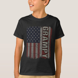 Opa Amerikanische Flagge Vintage Vatertag 4. Juli T-Shirt