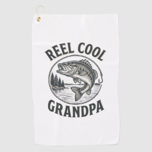 Opa Angelhaken Vintage-Angeln Bass-Shirt Design Golfhandtuch