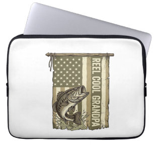 Opa Angelhirt Vintage Bass Angler Shirt Design Laptopschutzhülle
