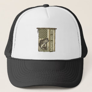 Opa Angelhirt Vintage Bass Angler Shirt Design Truckerkappe
