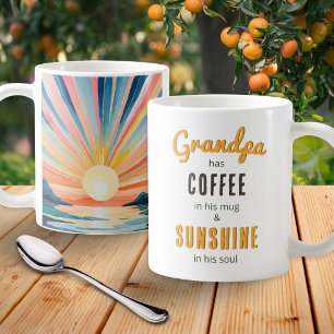 Opa Aquarell Sonnenaufgang Inspirierender Spruch Kaffeetasse